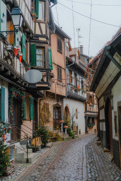 istock Alsace region decorated for  Christmas 1361518309