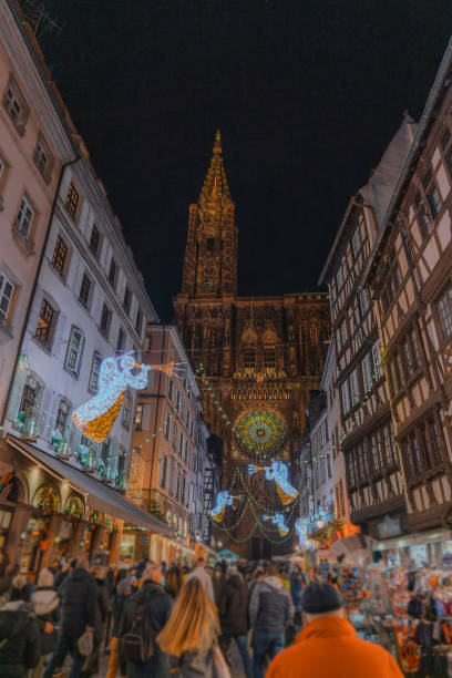 istock Crowd on Christmas market in Strasbourg 1361518553