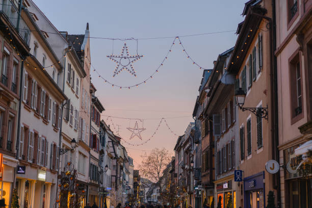 istock Colmar decorated for Christmas illuminated at dusk 1361527937