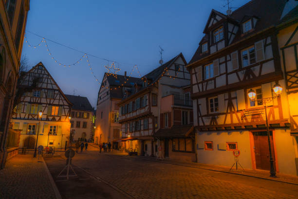 istock Alsace region decorated for  Christmas 1361529004