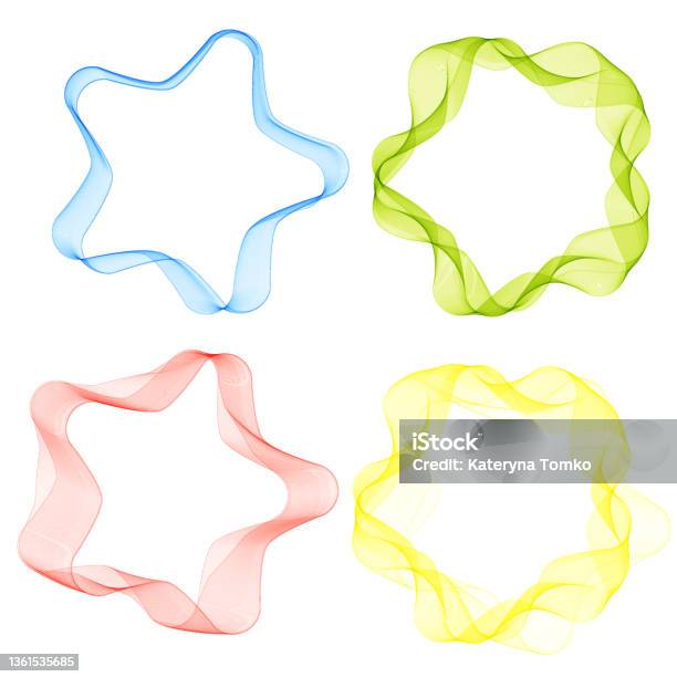 Wave Pattern Round Abstract Set Of Round Wave Patterns Design Element Eps 10 Stock ...