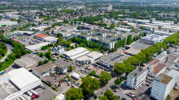 istock View over Wiesbaden-Biebrich, industrial area 1361538009