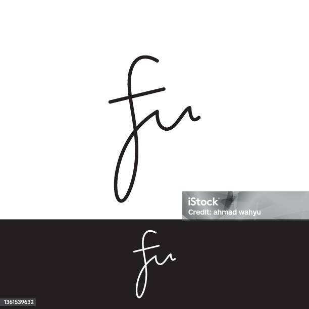 F Initial Signature F Initial Signature Stock Illustration - Download Image Now - Abstract ...