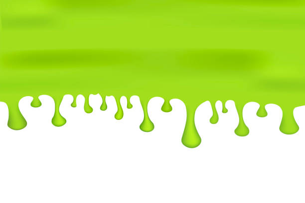 ilustrações de stock, clip art, desenhos animados e ícones de realistic liquid for concept design. grunge splatter. green liquid.. vector stock illustration. - 15851