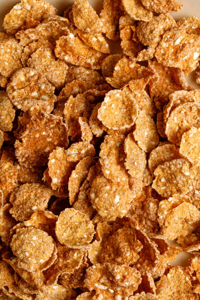 istock Texture Close up of wholebread corn flakes 1361552713