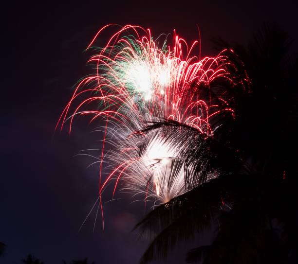 istock Wonderful fireworks on the church feast 1361572078