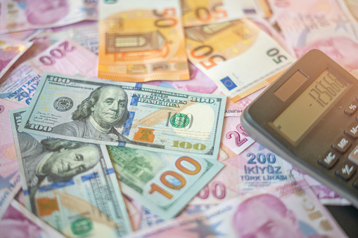 Turkish lira, dollar and euro