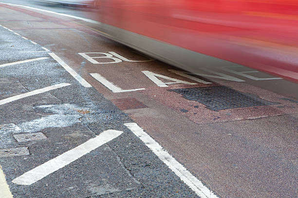 Bus Lane in a City
