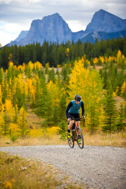 istock Canmore Gravel Road Bicycle Ride 1361583391