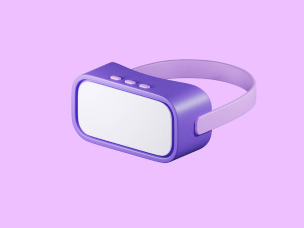 Metaverse technology concept. 3d render virtual reality goggles. VR glasses headset for video game, nft, simulation, online education. 3d rendering illustration future communication on social media