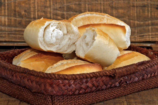 istock French bread basket on rustic wooden background 1361590655