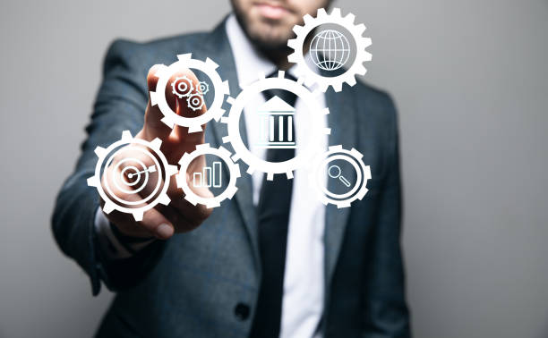 istock automatic business management. gear icons 1361592131