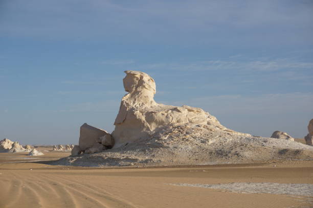 istock Sphinx shaped rock formation in the white desert 1361592420