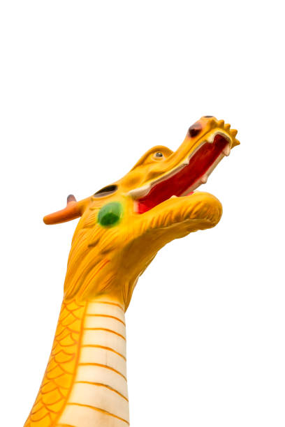 istock Toy giraffe face on the isolated white background close up 1361593210
