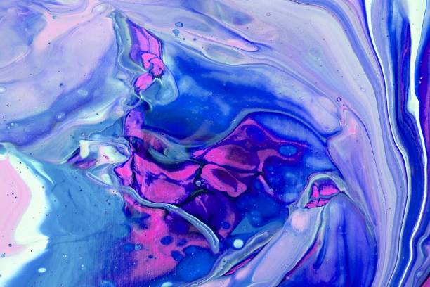 istock Fluid art painting. Abstract decorative marble texture. 1361593423