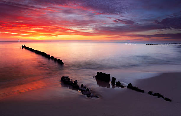 istock Beach sunset on baltic sea 136159500