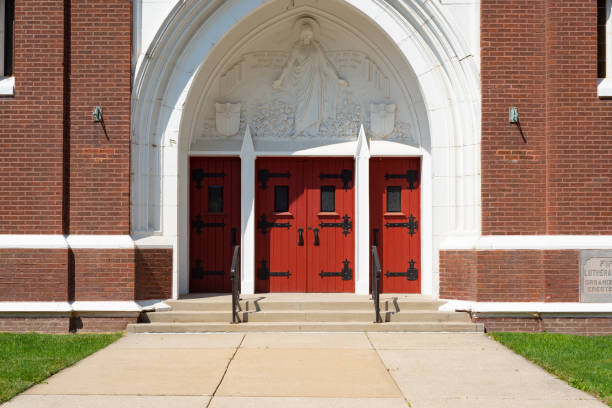 istock Church entrance. 1361597470