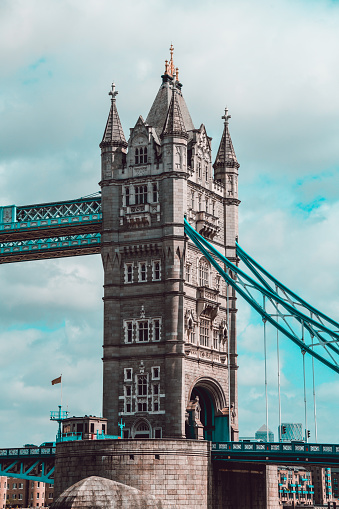 One Of The Towers Of Tower Bridge In London, UK