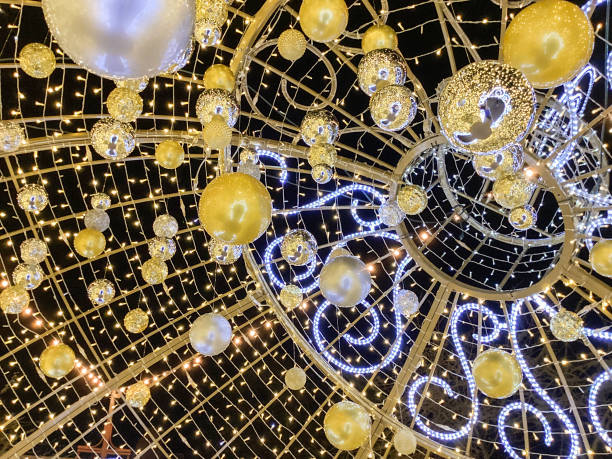 istock Christmas Lights, Ornaments Festive Background 1361598624