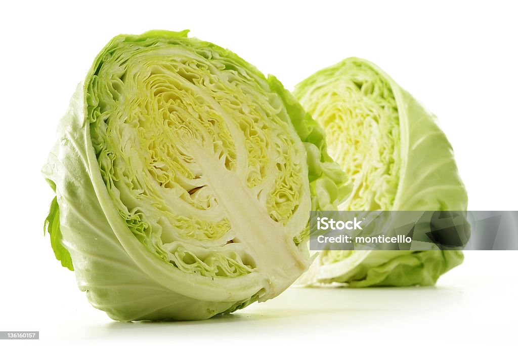 Fresh cabbage isolated on white Fresh cabbage isolated on white background Cabbage Stock Photo