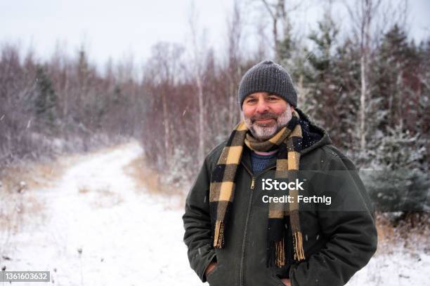 Happy To Be Out Stock Photo - Download Image Now - Winter, Males, Men
