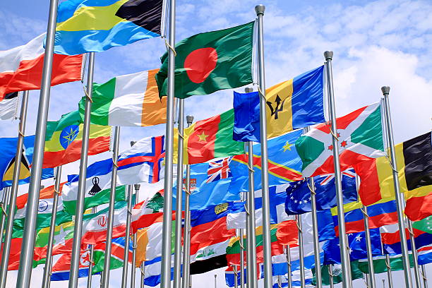 istock Bangladesh and world flags 136160475