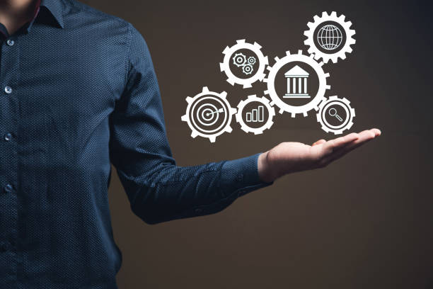 istock automatic business management. gear icons 1361605809
