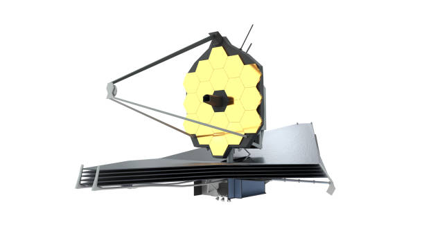 James Webb Space Telescope on white background