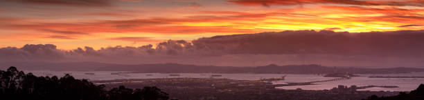 istock Sunset over San Francisco Bay Area Panorama 1361607044