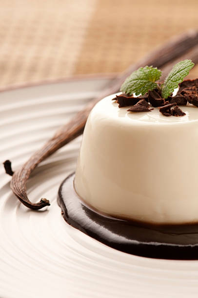 istock Panna Cotta with chocolate and vanilla beans 136161063