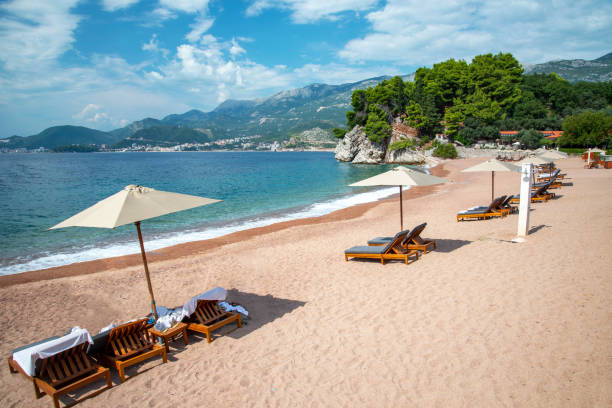 istock Sandy sun kissed beach,late summer,Stevi Stefan,Montenegro. 1361617246