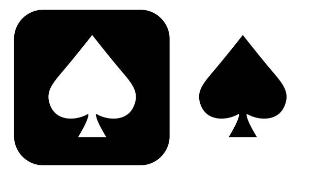 kuvapankkikuvitukset aiheesta mustavalkoinen pata-ässä kuvakkeet - ace of spades