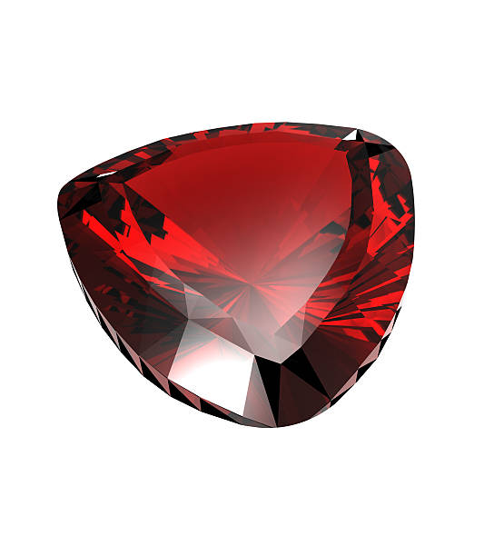 istock Jewelry gems shape of trillion. Ruby 136162208