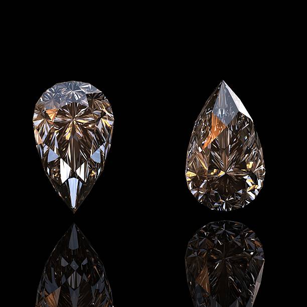 istock Jewelry gems on black background. Pear 136162216