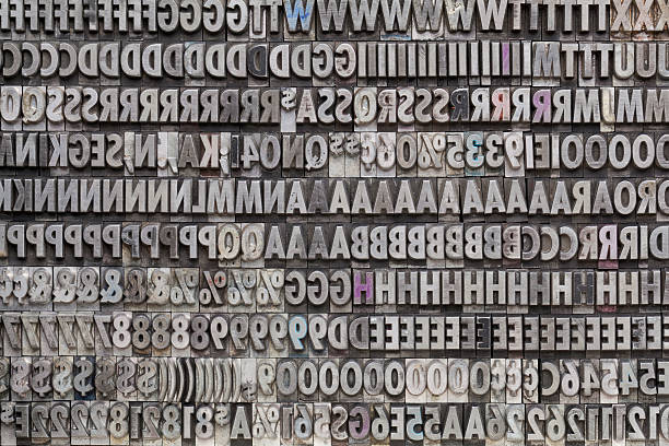 istock vintage metal letters and numbers 136162413