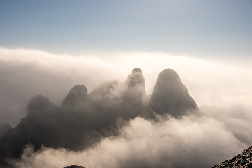 Montserrat mountain under of Fog