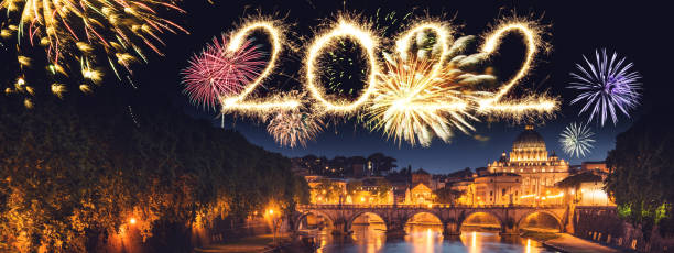 istock rome skyline with fireworks for the new year 1361628875
