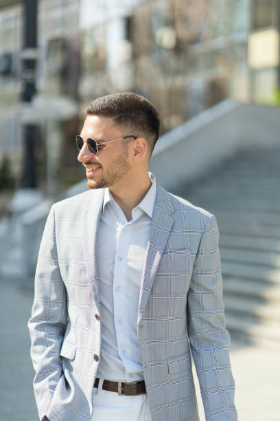 istock Businessman is smiling 1361632312