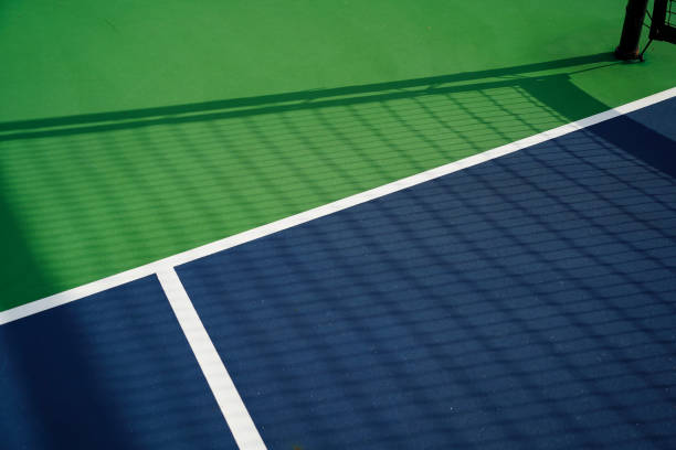 Abstract Closeup of a Pickleball Court
