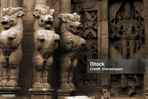Templo Kailasanathar Escultura - Fotografias de stock e mais imagens de Arte Pré-histórica - Arte Pré-histórica, Culturas, Deus Hindu