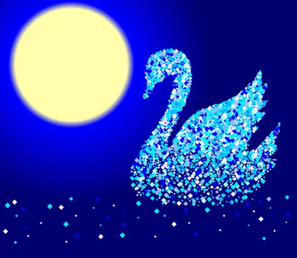 Vector illustration of Swan