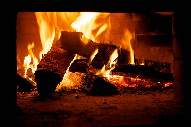 istock Wood Burning in Brick Oven 136166106