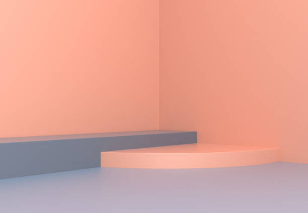 istock Podium for Product Display. Corner Stand 1361666906