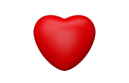 Heart Shape And Valentine's Day Background. Heart On White Background.