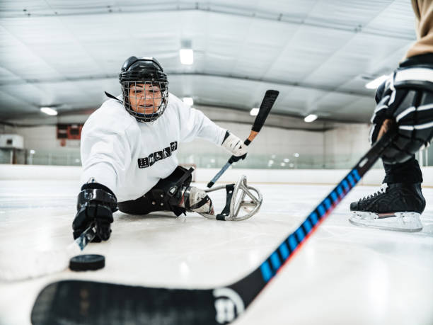 istock Latin woman  playing para hockey 1361674991