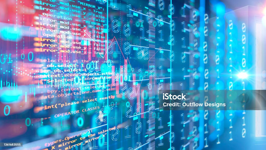 Digital Data Coding Coding Data Concept Programming Code Lines Inside The Cyber Chain Stock ...