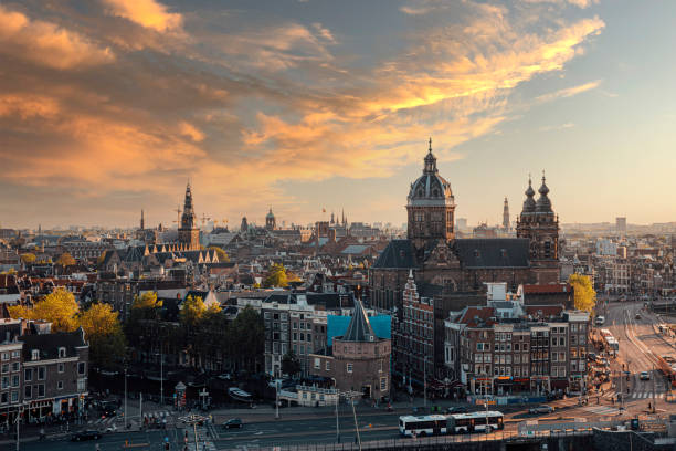 istock Amsterdam aerial cityscape 1361690548