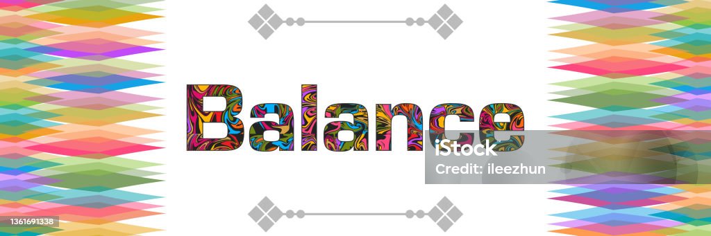 Balance Rith Left Balance Colourful Diamond Elements Left Right Stock Illustration ...