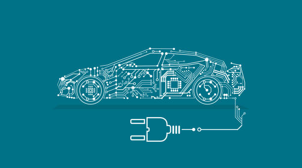 istock electric car icon - e-car or battery car vehicle on a charging Station 1361691508