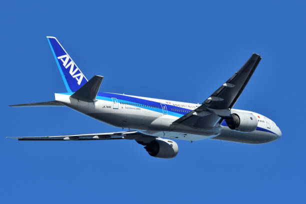 Tokyo, Japan - December 26, 2020:All Nippon Airways (ANA) Boeing B777-200ER (JA744A) passenger plane.